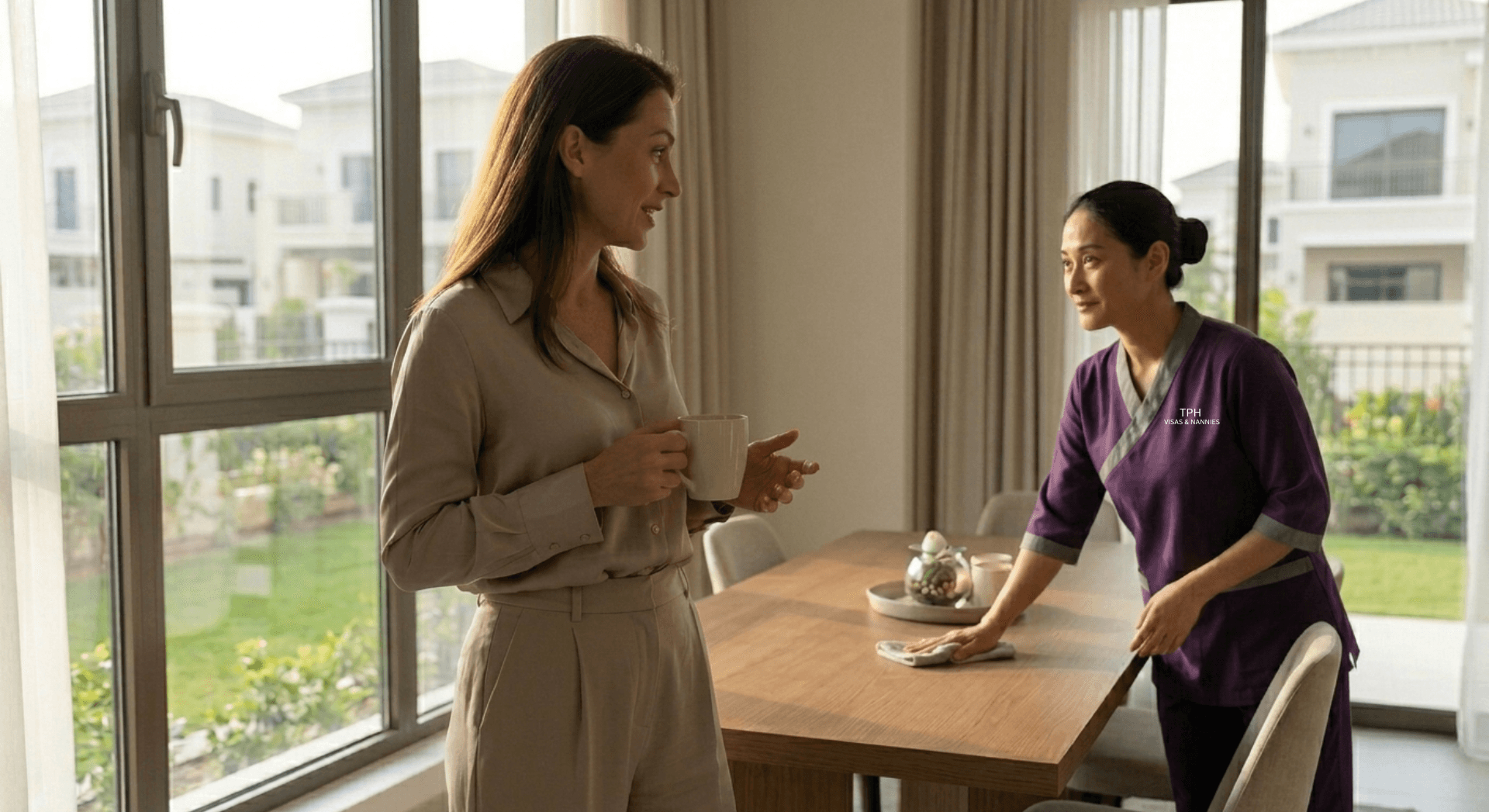 Single resident hiring a live-in maid in Dubai through agency sponsorship.